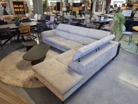 [K, od ręki] Sofa Narożna TALISMAN| Regulowane Zagłówki, Sprężyny Kieszeniowe + Pianka Memory, Tkanina Szenilowa Enzo Champagne