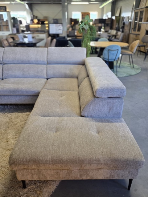 [K, od ręki] Sofa Narożna TALISMAN| Regulowane Zagłówki, Sprężyny Kieszeniowe + Pianka Memory, Tkanina Szenilowa Enzo Champagne