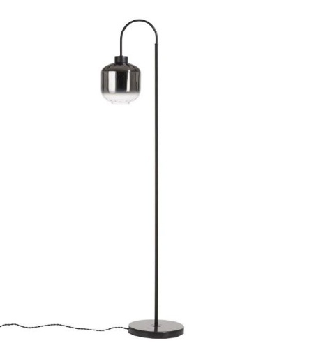 [K] Designerska Lampa Podłogowa ESSEX – COCO maison | Szkło Przydymione (Smoke / Antracyt), Styl Hotel Chique