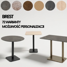 Stolik Bistro / Barowy BREST – COCO maison | Konfigurator 72 Wariantów | Niezniszczalne Blaty HPL (6 Optyk do Wyboru)