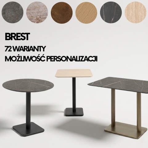 Stolik Bistro / Barowy BREST – COCO maison | Konfigurator 72 Wariantów | Niezniszczalne Blaty HPL (6 Optyk do Wyboru)