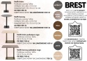 Stolik Bistro / Barowy BREST – COCO maison | Konfigurator 72 Wariantów | Niezniszczalne Blaty HPL (6 Optyk do Wyboru)