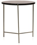 Stolik Pomocniczy RICK 41 cm – COCO maison | Konfiguracja: Blat Szklany (Brąz / Niebieski) | Podstawa Metalowa (Czarny / Złoty)