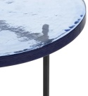 Stolik Pomocniczy RICK 41 cm – COCO maison | Konfiguracja: Blat Szklany (Brąz / Niebieski) | Podstawa Metalowa (Czarny / Złoty)
