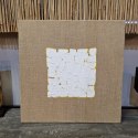 Strukturalny Obraz Ścienny 3D FINN 70x70 cm - Bezramowa Dekoracja na Płótnie Jutowym, Projekt Coco Maison