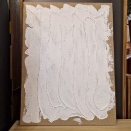 Strukturalny Obraz Ścienny 3D LIV 60x80 cm - Bezramowa Dekoracja na Płótnie Jutowym, Projekt Coco Maison