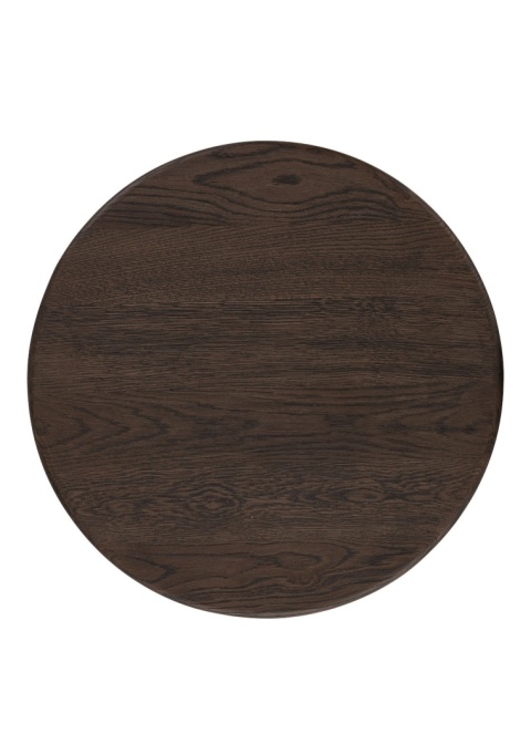 [fabrycznie nowe]Stolik Pomocniczy RAVELLO 45 cm – Henders & Hazel | Okrągły Blat z Litego Dębu, Kolor Bazaltowy