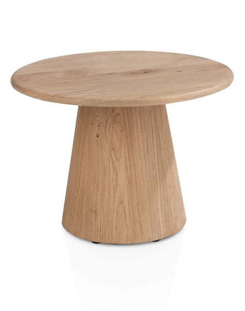 [fabrycznie nowe] Stolik Pomocniczy RAVELLO 60 cm – Henders & Hazel | Blat z Litego Dębu, Kolor Dune (Piaskowy)