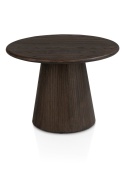 [fabrycznie nowe] Stolik Pomocniczy RAVELLO 60 cm – Henders & Hazel | Blat z Litego Dębu, Lakier Platynowy, Kolor Bazaltowy
