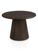 [fabrycznie nowe] Stolik Pomocniczy RAVELLO 60 cm – Henders & Hazel | Blat z Litego Dębu, Lakier Platynowy, Kolor Bazaltowy