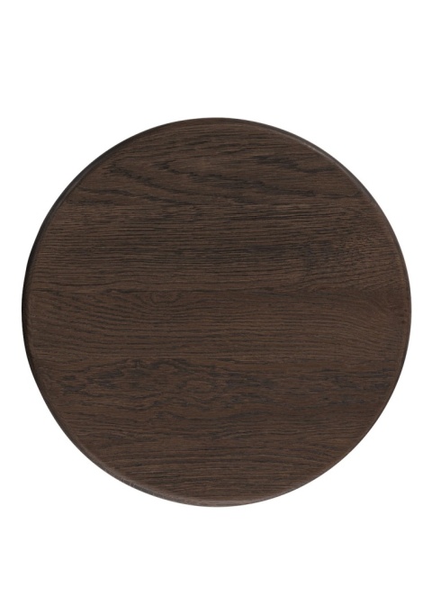 [fabrycznie nowe] Stolik Pomocniczy RAVELLO 60 cm – Henders & Hazel | Blat z Litego Dębu, Lakier Platynowy, Kolor Bazaltowy