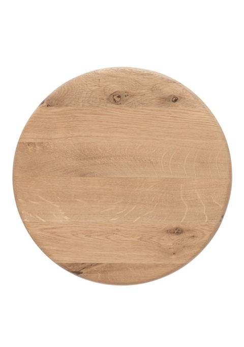 [fabrycznie nowe] Stolik Pomocniczy RAVELLO 45 cm – Henders & Hazel | Okrągły Blat z Litego Dębu, Kolor Dune (Piaskowy)