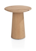 [fabrycznie nowe] Stolik Pomocniczy RAVELLO 45 cm – Henders & Hazel | Okrągły Blat z Litego Dębu, Kolor Dune (Piaskowy)