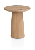 [fabrycznie nowe] Stolik Pomocniczy RAVELLO 45 cm – Henders & Hazel | Okrągły Blat z Litego Dębu, Kolor Dune (Piaskowy)