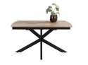 [na zamówienie] Rozkładany Stół Jadalniany PAVALON 140–190 cm – Blat HPL Primo Laminato Barnwood – Centralna Noga Designerska