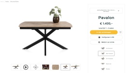 [na zamówienie] Rozkładany Stół Jadalniany PAVALON 140–190 cm – Blat HPL Primo Laminato Barnwood – Centralna Noga Designerska