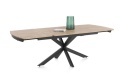 [na zamówienie] Rozkładany Stół Jadalniany PAVALON 140–190 cm – Blat HPL Primo Laminato Barnwood – Centralna Noga Designerska