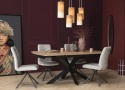 [na zamówienie] Rozkładany Stół Jadalniany PAVALON 140–190 cm – Blat HPL Primo Laminato Barnwood – Centralna Noga Designerska