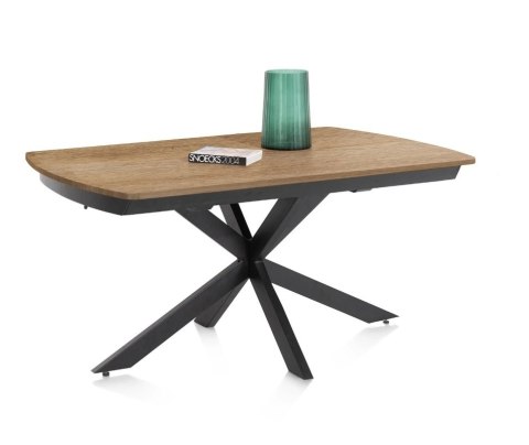 [na zamówienie] Rozkładany Stół Jadalniany PAVALON 140–190 cm – Blat HPL Primo Laminato Natural – Centralna Noga Designerska