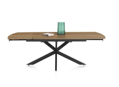 [na zamówienie] Rozkładany Stół Jadalniany PAVALON 140–190 cm – Blat HPL Primo Laminato Natural – Centralna Noga Designerska