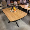 [na zamówienie] Rozkładany Stół Jadalniany PAVALON 140–190 cm – Blat HPL Primo Laminato Natural – Centralna Noga Designerska