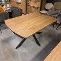 [na zamówienie] Rozkładany Stół Jadalniany PAVALON 140–190 cm – Blat HPL Primo Laminato Natural – Centralna Noga Designerska