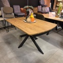 [na zamówienie] Rozkładany Stół Jadalniany PAVALON 140–190 cm – Blat HPL Primo Laminato Natural – Centralna Noga Designerska