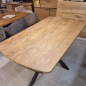 [na zamówienie] Rozkładany Stół Jadalniany PAVALON 170–230 cm – Blat HPL Primo Laminato Barnwood – Centralna Noga Designerska