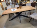 [na zamówienie] Rozkładany Stół Jadalniany PAVALON 170–230 cm – Blat HPL Primo Laminato Barnwood – Centralna Noga Designerska