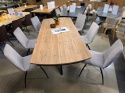 [na zamówienie] Rozkładany Stół Jadalniany PAVALON 170–230 cm – Blat HPL Primo Laminato Barnwood – Centralna Noga Designerska