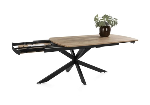 [na zamówienie] Rozkładany Stół Jadalniany PAVALON 170–230 cm – Blat HPL Primo Laminato Natural – Centralna Noga Designerska