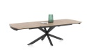 [na zamówienie] Rozkładany Stół Jadalniany PAVALON 200–278 cm – Blat HPL Primo Laminato Barnwood – Centralna Noga Designerska