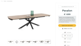 [na zamówienie] Rozkładany Stół Jadalniany PAVALON 200–278 cm – Blat HPL Primo Laminato Barnwood – Centralna Noga Designerska