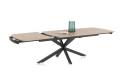 [na zamówienie] Rozkładany Stół Jadalniany PAVALON 200–278 cm – Blat HPL Primo Laminato Barnwood – Centralna Noga Designerska