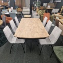 [na zamówienie] Rozkładany Stół Jadalniany PAVALON 200–278 cm – Blat HPL Primo Laminato Barnwood – Centralna Noga Designerska