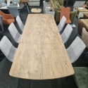 [na zamówienie] Rozkładany Stół Jadalniany PAVALON 200–278 cm – Blat HPL Primo Laminato Barnwood – Centralna Noga Designerska