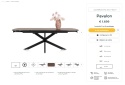 [na zamówienie] Rozkładany Stół Jadalniany PAVALON 200–278 cm – Blat HPL Primo Laminato Roest (Rdza) – Centralna Noga