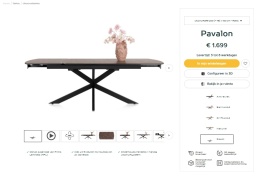 [na zamówienie] Rozkładany Stół Jadalniany PAVALON 200–278 cm – Blat HPL Primo Laminato Roest (Rdza) – Centralna Noga