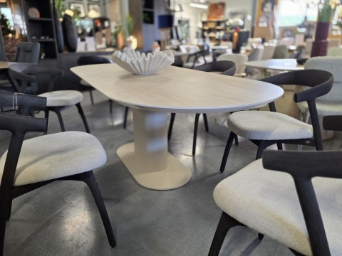 [na zamówienie] Designerska Misa Dekoracyjna BELLA Ø 51 cm – Kolor Cremefarben / Sand (Piaskowy Krem z Nakrapianą Strukturą)