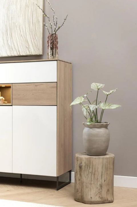 Stolik Kawowy / Pufa TREE 35 cm – Organiczny Kształt Pnia Drzewa – Tworzywo Polyresin (Odporne na Plamy)