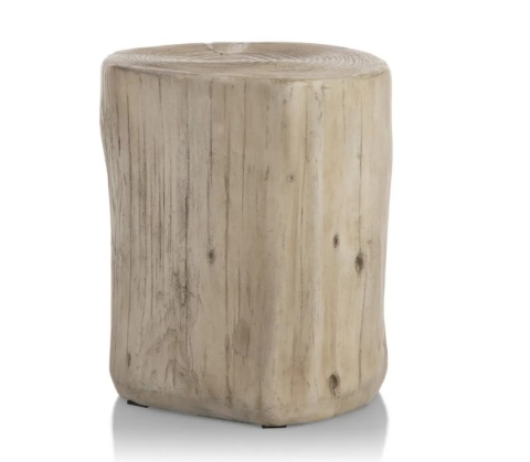 Stolik Kawowy / Pufa TREE 35 cm – Organiczny Kształt Pnia Drzewa – Tworzywo Polyresin (Odporne na Plamy)