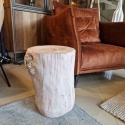 Stolik Kawowy / Pufa TREE 35 cm – Organiczny Kształt Pnia Drzewa – Tworzywo Polyresin (Odporne na Plamy)