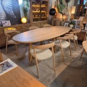 [na zamówienie] Stół Jadalniany Almora 270 cm – Lity Dąb Natural Sand (Lakier Platinum)