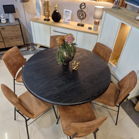 (R, od ręki )Stół Xooon Arawood 140 cm onyx