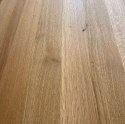 Owalny Stół Jadalniany PAVIE 270 x 120 cm – Naturalny Fornir Dębowy – Kolumnowa Noga Cylindryczna –