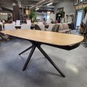 [fabrycznie nowy] Ekskluzywny Rozkładany Stół Ceramiczny LATTINA 200-300 cm - Blat Ceramic Oak Natural - Czarne Metalowe Nogi
