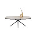 [fabrycznie nowy] Rozkładany Stół Ceramiczny LATTINA 140-200 cm - Ceramic Marble Creme (Efekt Kremowego Marmuru) Metalowe Nogi