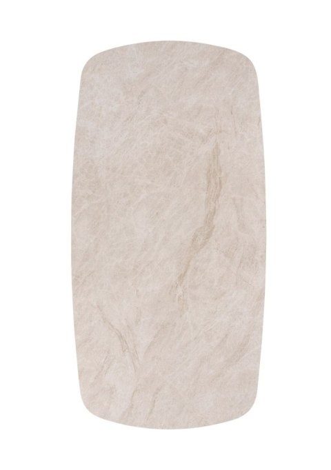 [fabrycznie nowy] Rozkładany Stół Ceramiczny LATTINA 200-300 cm - Ceramic Marble Creme (Efekt Marmuru) - Czarne Metalowe Nogi