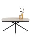 [fabrycznie nowy]Rozkładany Stół Ceramiczny LATTINA 170-250 cm - Ceramic Marble Creme (Efekt Kremowego Marmuru) - Metalowe Nogi