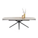 [fabrycznie nowy]Rozkładany Stół Ceramiczny LATTINA 170-250 cm - Ceramic Marble Creme (Efekt Kremowego Marmuru) - Metalowe Nogi